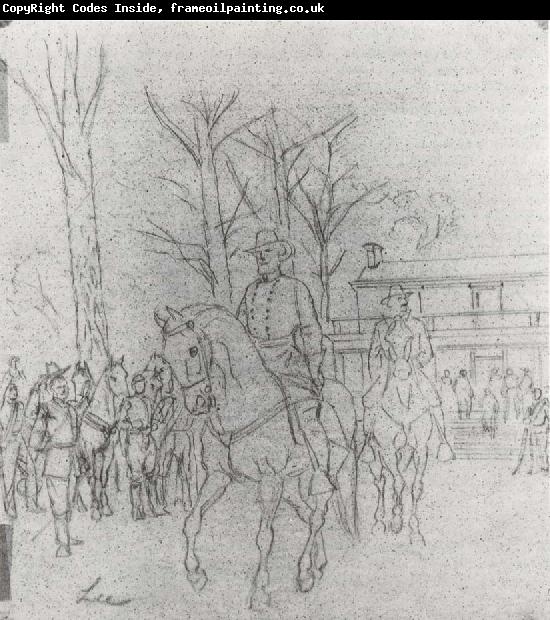 Alfred R. Waud General Lee Leaving Appomattox,April 9.1865